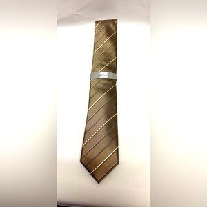 Alfani Belwood Stripe Taupe Tie NWT • Free Shipping